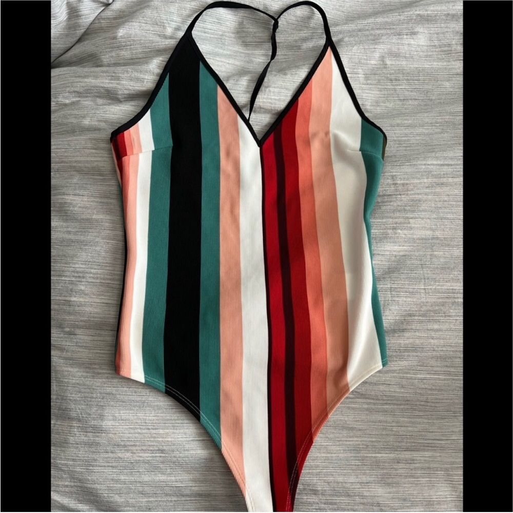 NWOT Express Striped Bodysuit XS